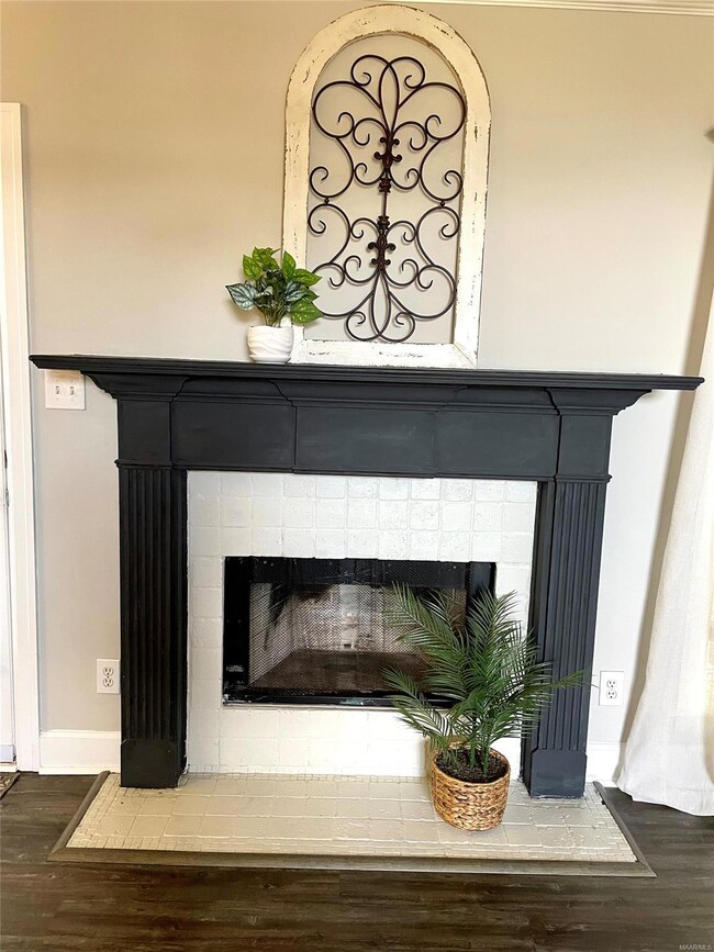 wood burning fireplace