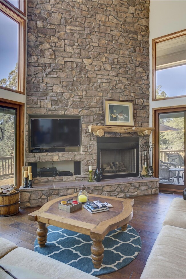 Stone Fireplace