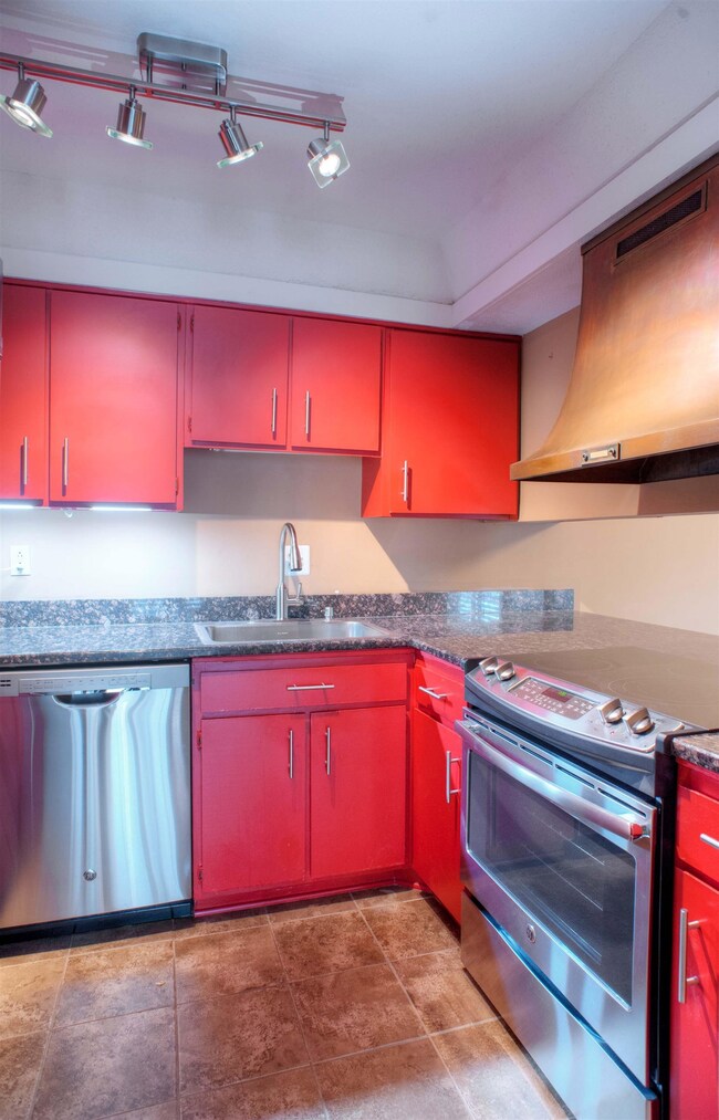 Renovated Kitchen features Stainless GE Range/Conv