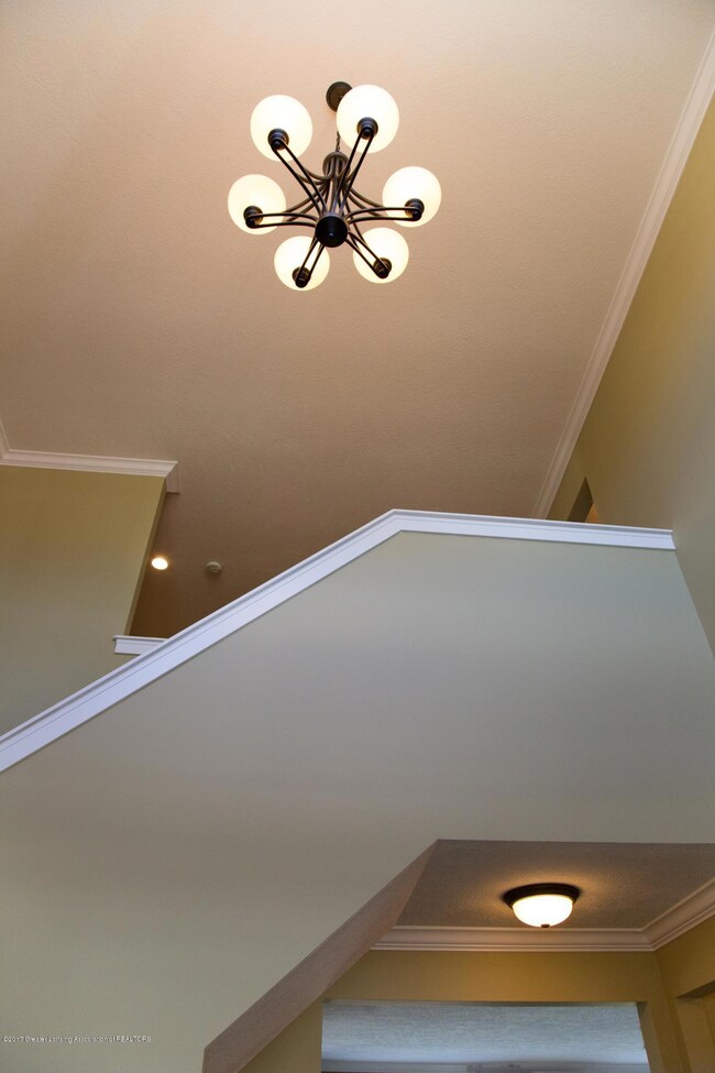 Chandelier in 2-Story Foyer