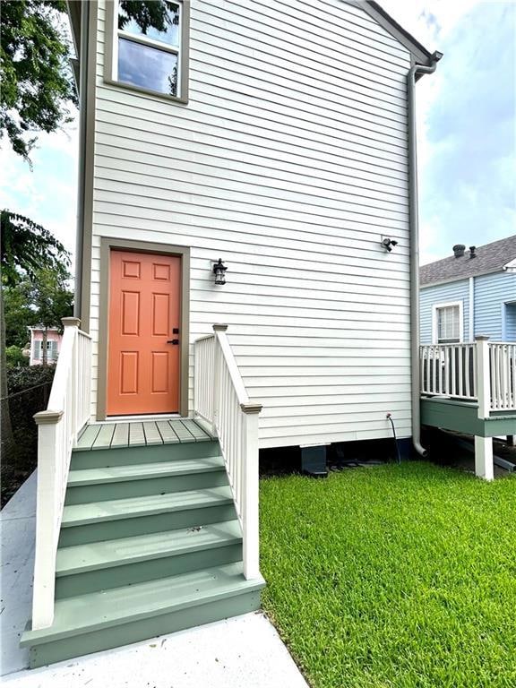 Rear door to backyard