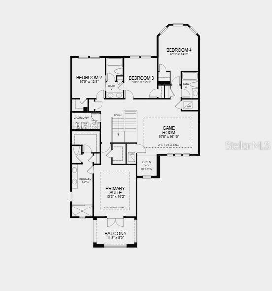 Structural options added:  Tray ceiling package, gourmet kitchen, 5th bedroom in place of study, 8' interior doors, and pocket sliding glass door.