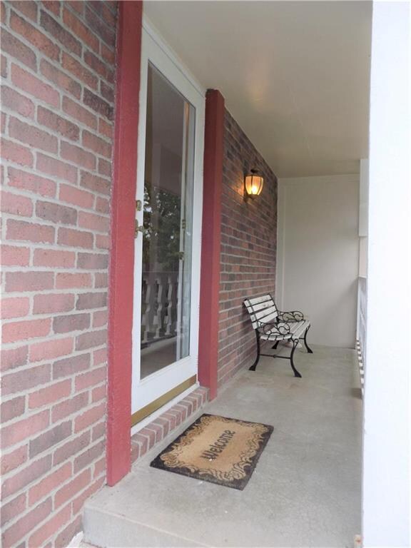 Brick Trim Front and covered front porch