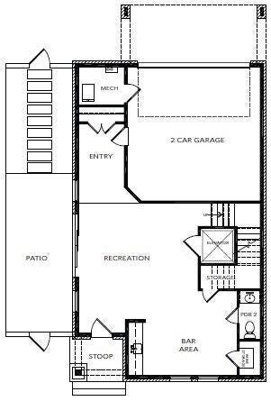 A wonderful entry offers sliding doors to your private/enclosed outdoor courtyard space, inside you will enjoy an open entertaining space with wet bar and half bath.  Elevator service starts here and goes to all 3 floors