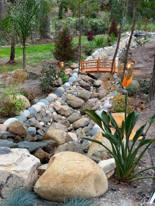 River like water feature,  Starts at top of proper