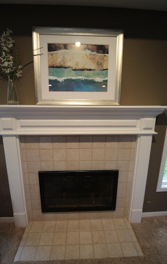 Gas fireplace in great room
