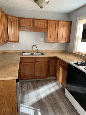 Kitchen view.  New dishwasher.