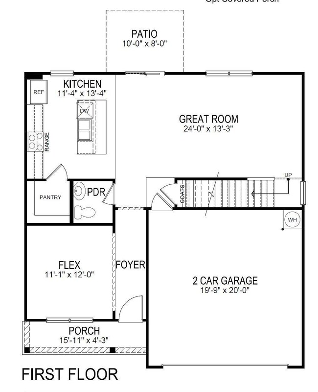 D.R. Horton Penwell Plan with Spacious Great Room