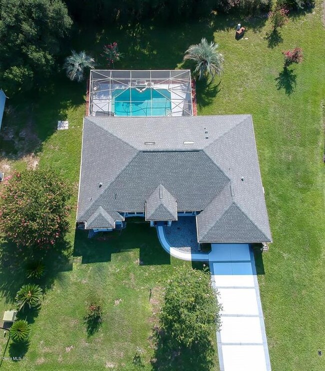 Aerial view w/pool