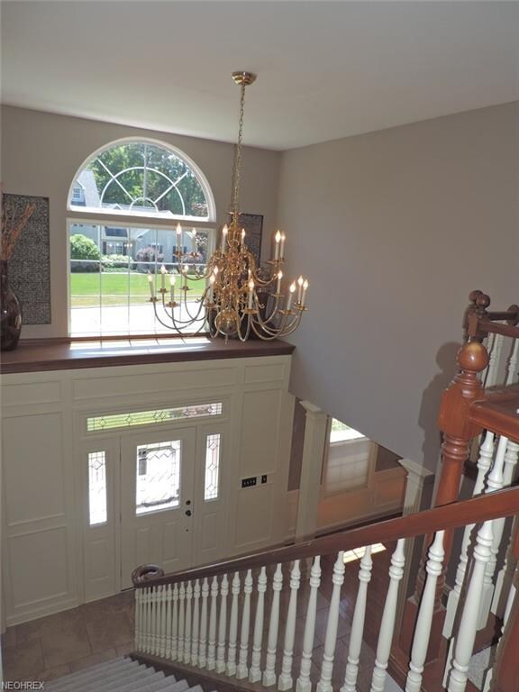 This grand entrance is inviting and bright.