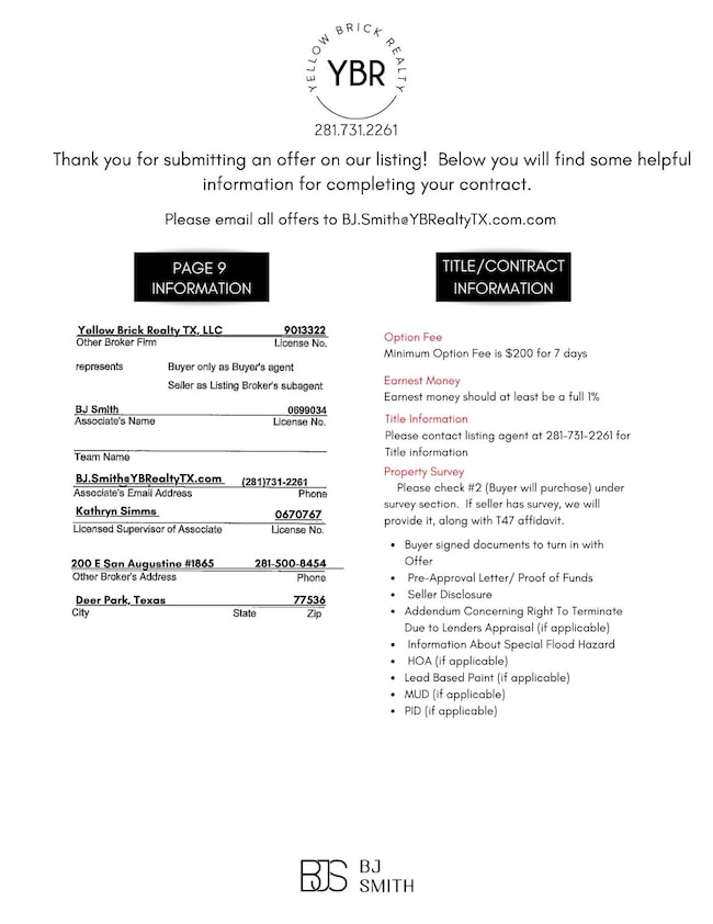 Offer Instructions