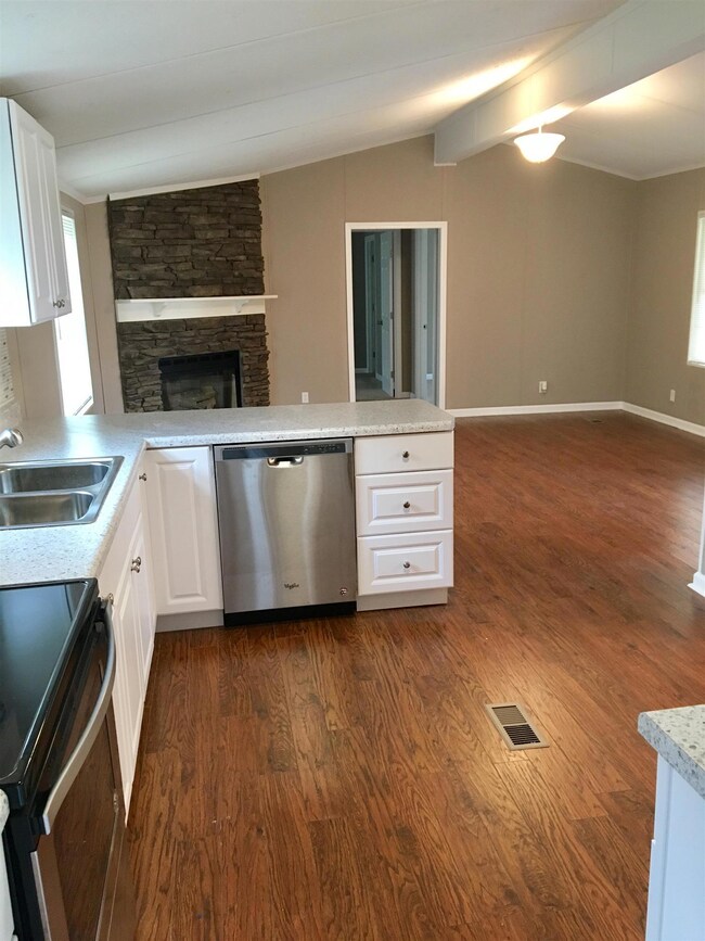 View from kitchen to Living Rm