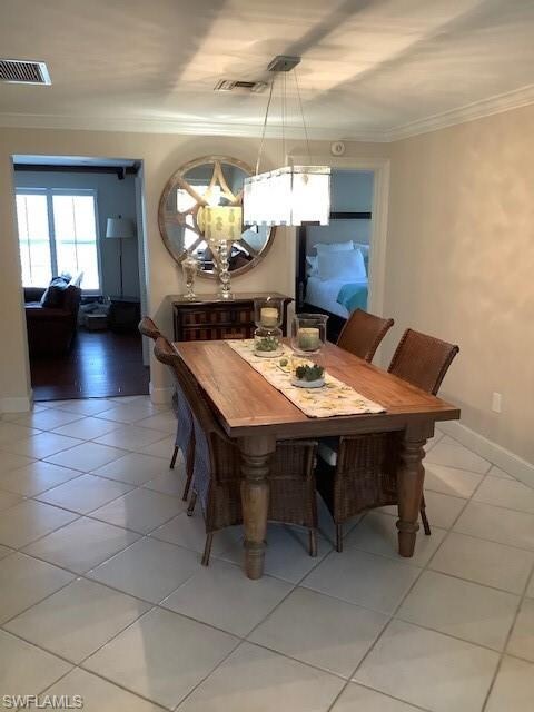 Spacious formal dining room off of living room are