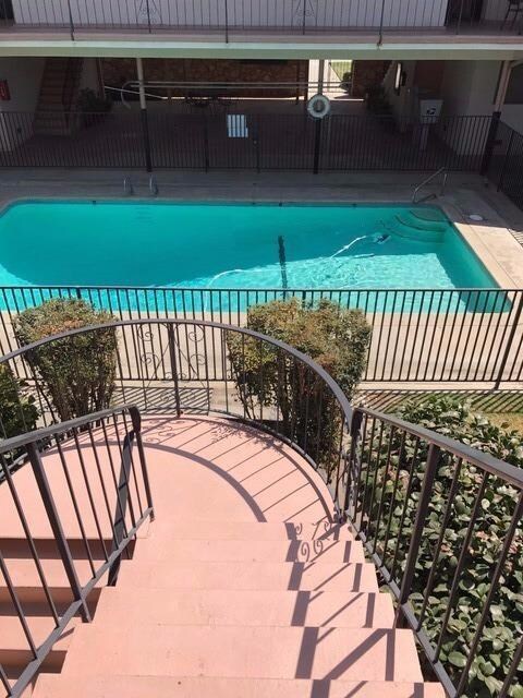 Over looking the pool from unit