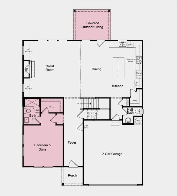 First Floor Plan - Structural options added includ