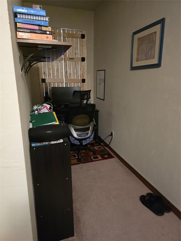 View of carpeted office space