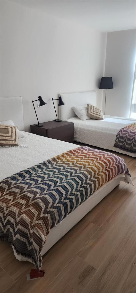 2 full beds and desk area