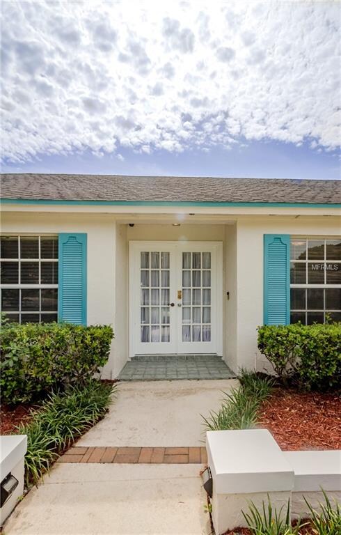 Front double French Doors.