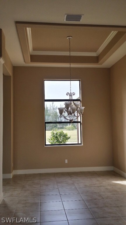 Dining Room with coffer ceiling.
