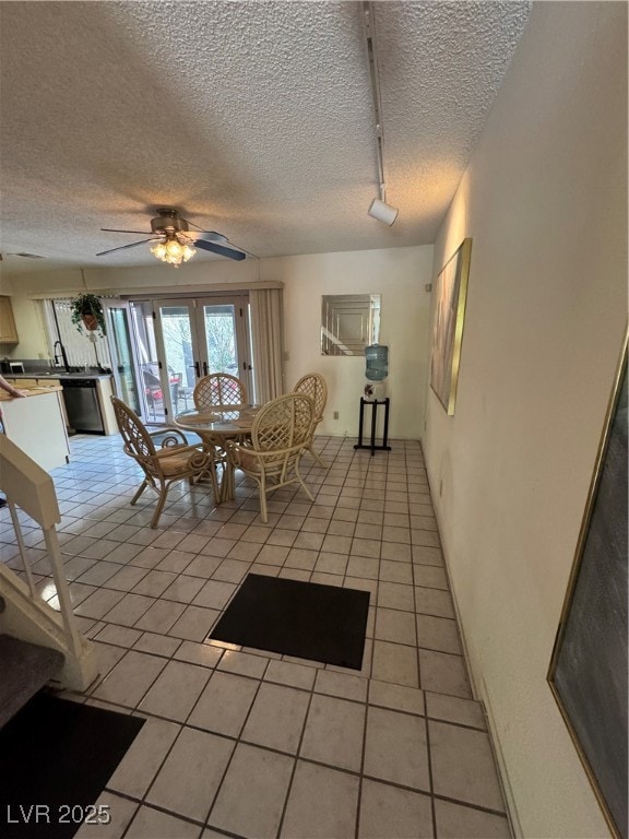 Dining room featuring light tile patterned floors,