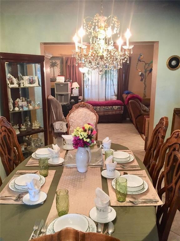 View of Dining Room looking into the Family Room.