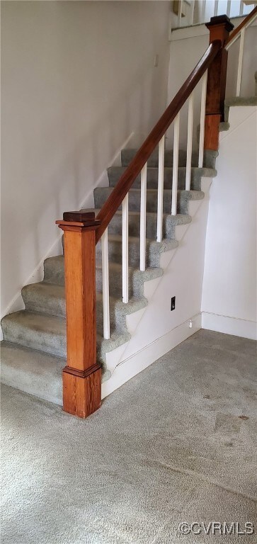 Stairway with carpet