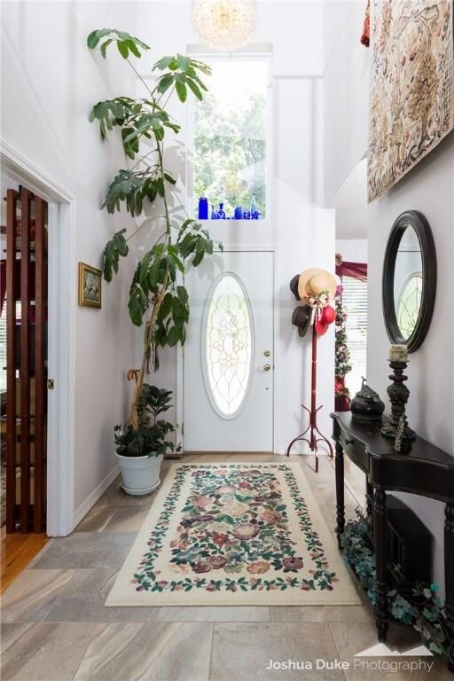 Beautiful entry way with large window which allows