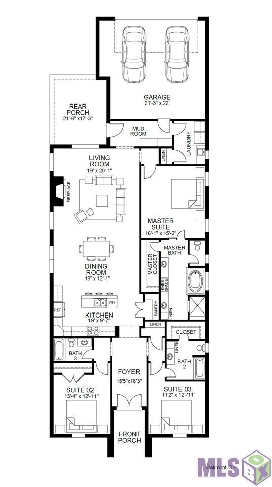 Oakmont C - Floor Plan