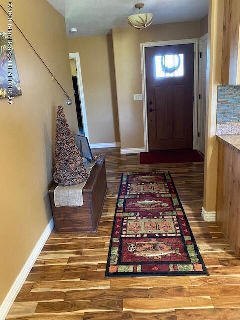 Looking to front door from kitchen