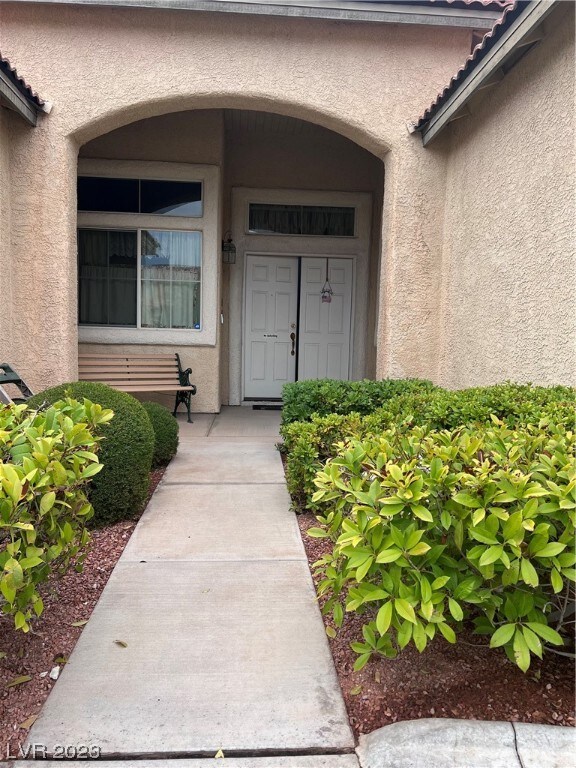 Sheltered front porch