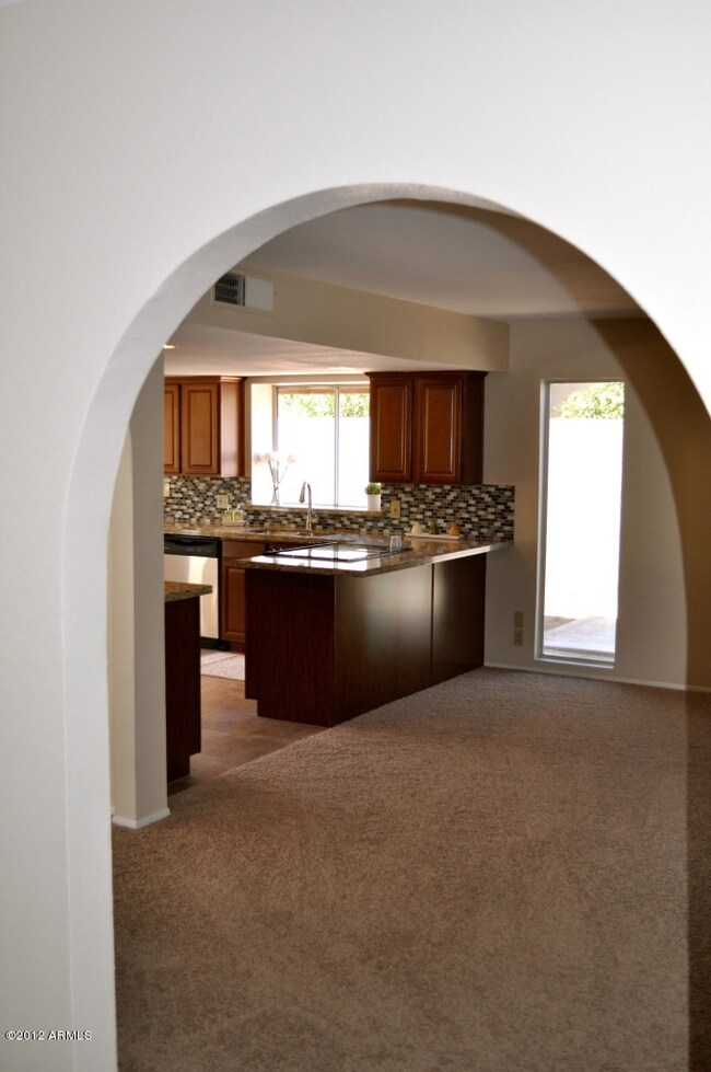 Leading to kitchen.