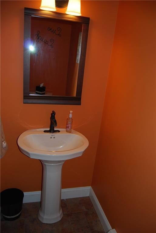 1/2 bath off kitchen