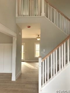 TWO STORY ENTRY FOYER WITH HARDWOOD