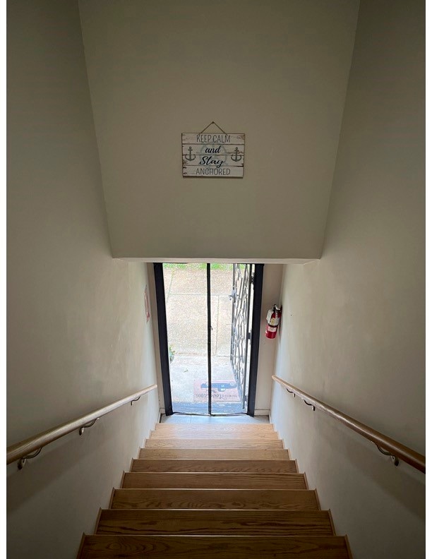 Private entrance stair leading to your new home!