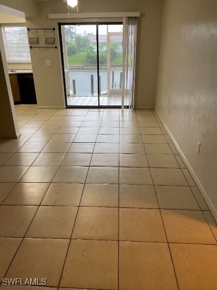 View of tiled empty room