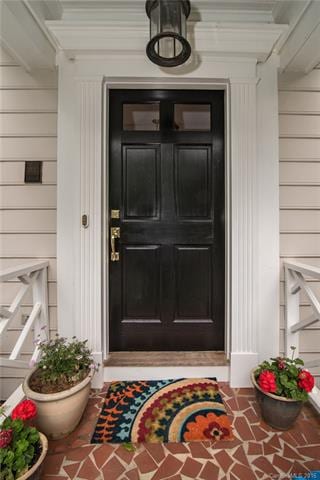Enter your home through this charming covered entr
