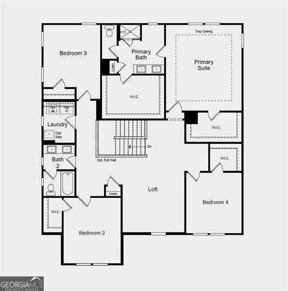 Second Floor Plan - Additional highlights include: unfinished basement