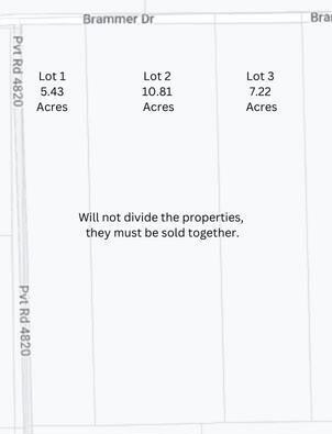 Acreage of each lot being sold together.
