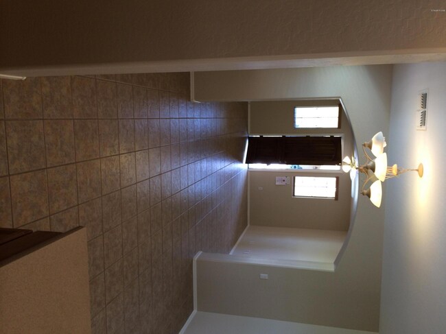 Kitchen connects to dining room