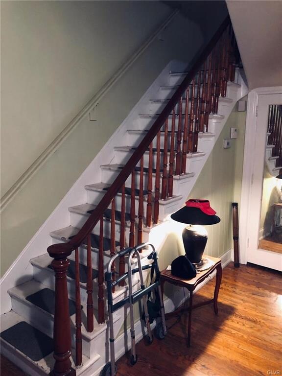 Beautiful living room banister.