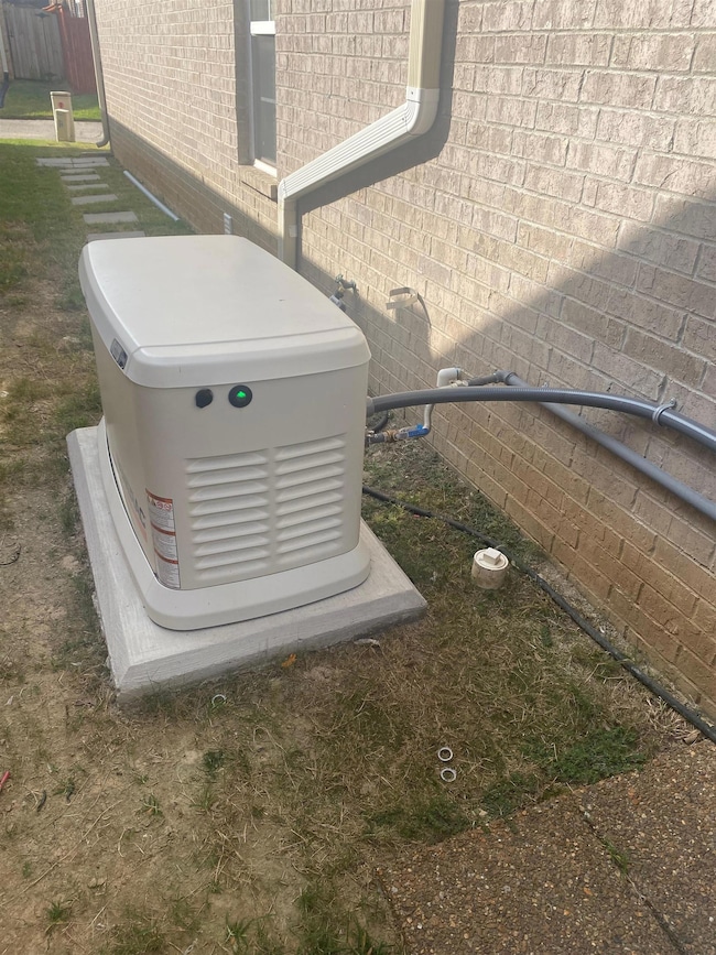 Exterior details with fence and a power unit
