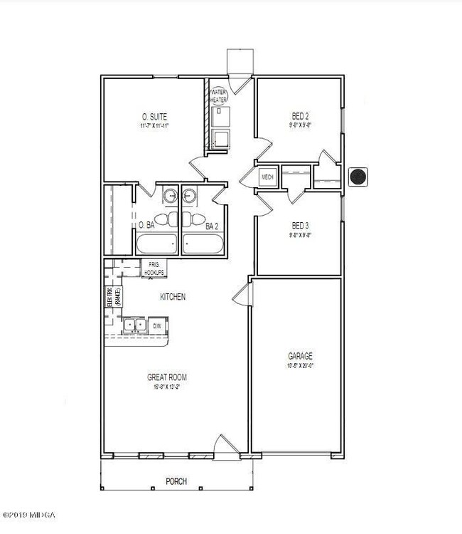 1001 1-Car - Floor Plan - BROCHURE - GRP