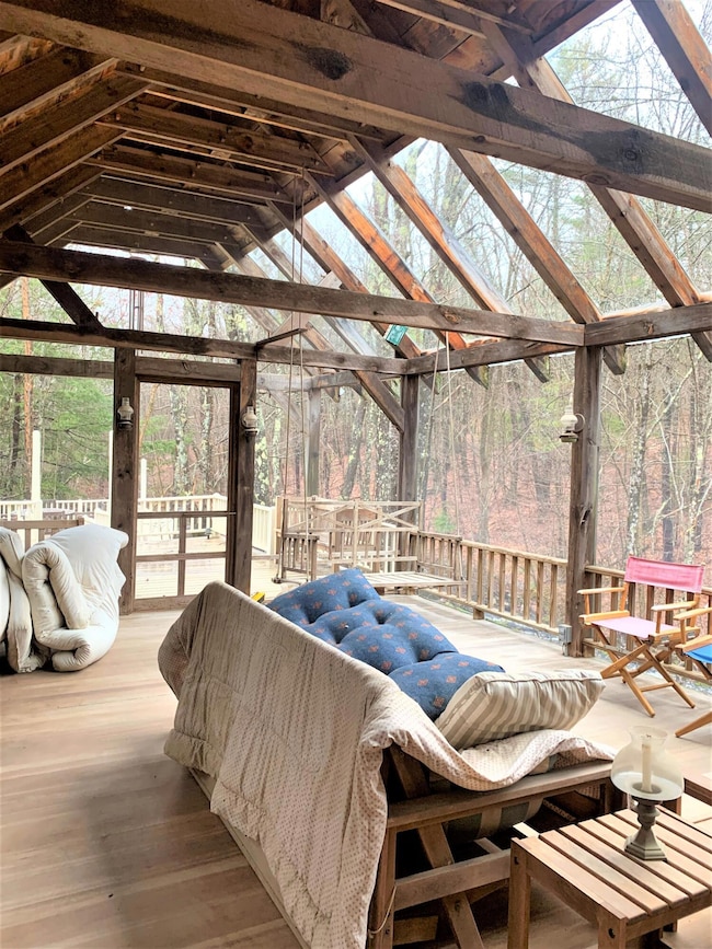 Sweeney Screened Porch overlooking the r