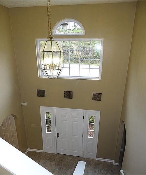 Impressive 2 story foyer