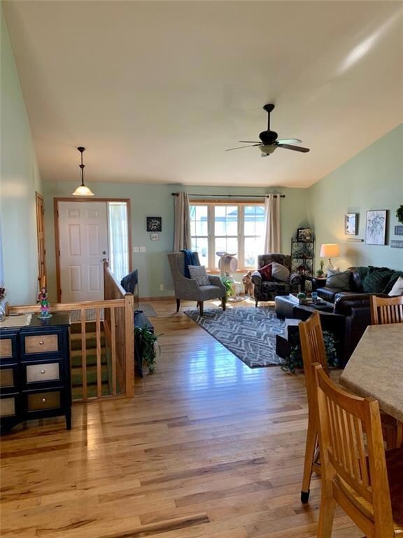 Living room view from dining area