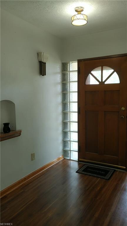 Front door entering the foyer.