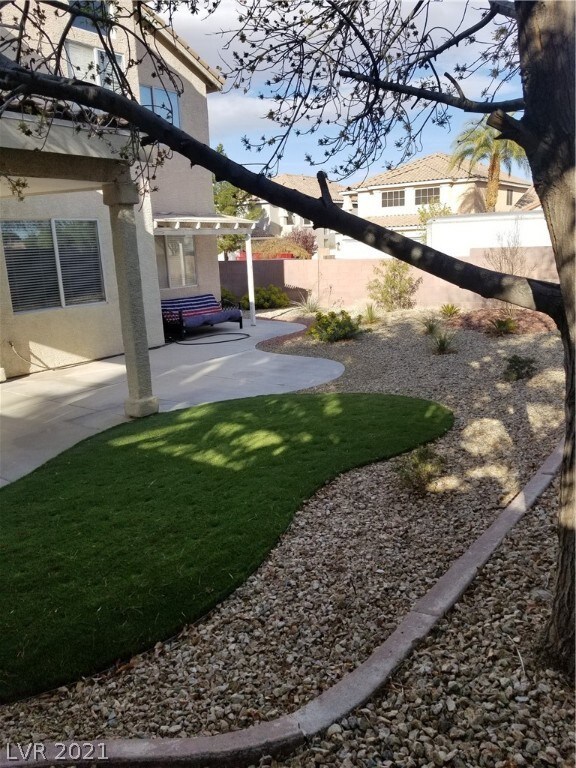 Back yard view from corner