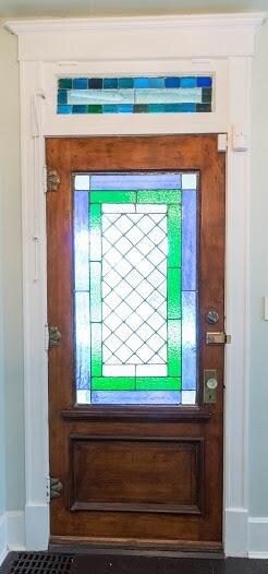 cherry front door close
