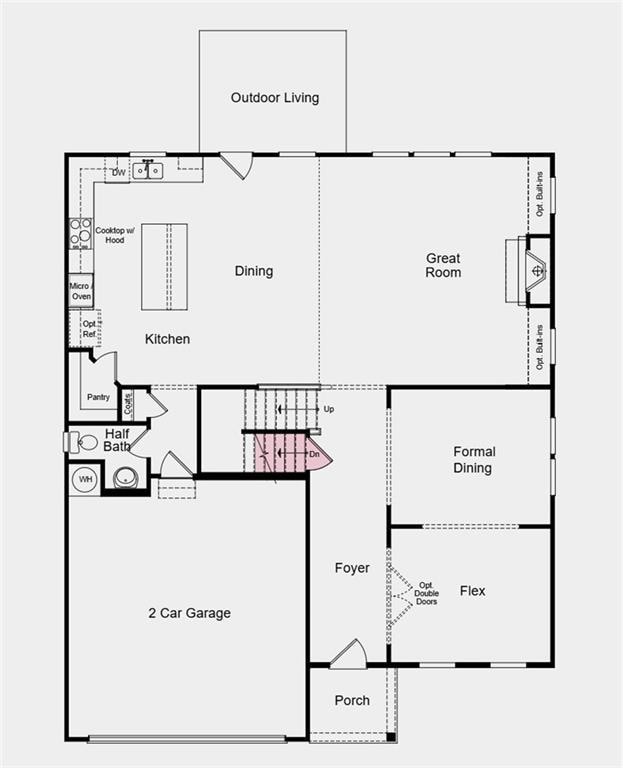 First Floor Plan - Structural options added includ