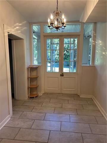 View from kitchen to front door